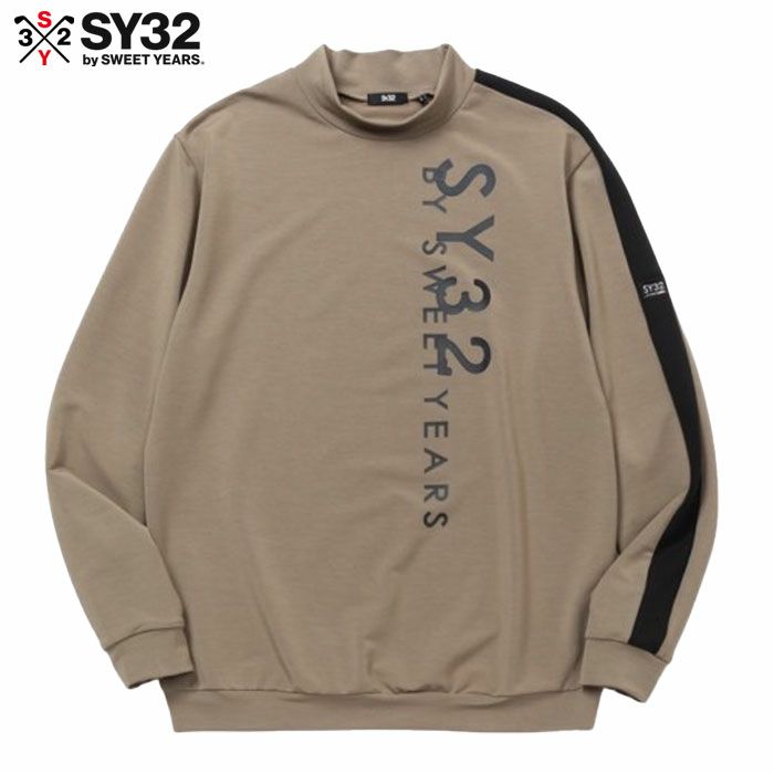 SY32GOLFSYG-24A002ゴルフウェアSIDELINEMODALMOCKシャツ長袖メンズ日本正規品2024秋冬モデル