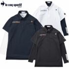 ルコックスポルティフインナー付きロゴ地柄半袖シャツLG4FTZ01MメンズlecoqsportifGOLF2024秋冬モデル日本正規品