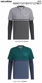 アディダスPRIMEKNITアームカバー付きサイドシームレス半袖シャツJSC01メンズゴルウェア2024秋冬モデルadidas日本正規品