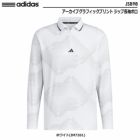 アディダスアーカイブグラフィックプリントジップ長袖ポロJSB98メンズゴルウェア2024秋冬モデルadidas日本正規品