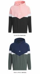 アディダスツイストウィーブアーカイブデザインサイドジップ付きハーフジップ長袖フーディーJSC10メンズゴルウェア2024秋冬モデルadidas日本正規品