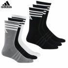 アディダス3Pクルー丈クッションソックスEFC87メンズ靴下adidas2024秋冬モデル日本正規品