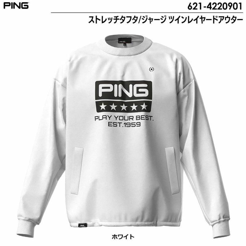 ピンPINGストレッチタフタ/ジャージツインレイヤードアウター621-4220901メンズPING2024秋冬モデル日本正規品