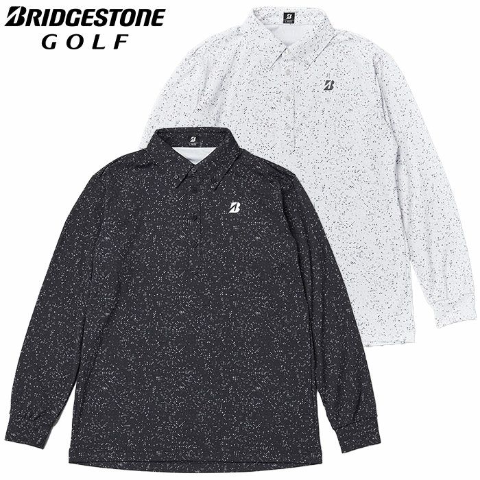 ブリヂストンゴルフ長袖ボタンダウンシャツDGM06Fメンズゴルフウェア2024秋冬モデルBRIDGESTONEGOLF日本正規品