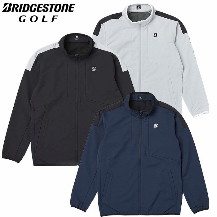 ブリヂストンゴルフ長袖前開きブルゾンDGM01Dメンズゴルフウェア2024秋冬モデルBRIDGESTONEGOLF日本正規品