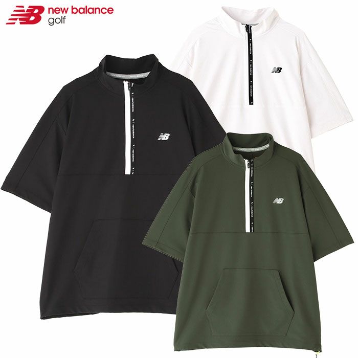 ニューバランス4WAYストレッチ撥水リラックス半袖スタンドジップブルゾン012-4221004ゴルフウェアnewbalance2024秋冬モデル