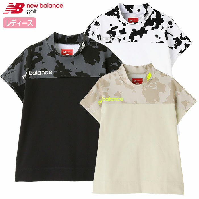 ニューバランスUVストレッチカウスポット柄フレンチスリーブモックネックプルオーバー012-4266502レディースnewbalance日本正規品2024秋冬モデル