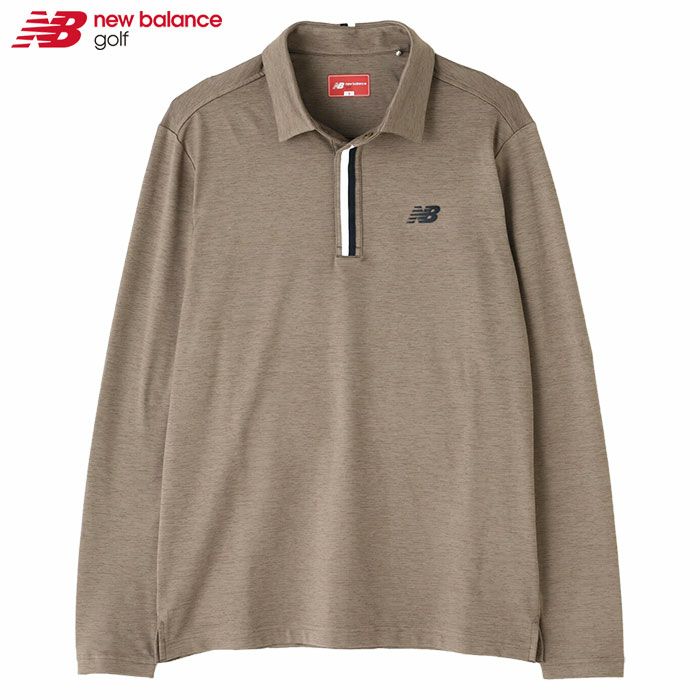 ニューバランススノーノイズ柄長袖カラーシャツ012-4269003メンズゴルフウェアnewbalance2024秋冬モデル日本正規品