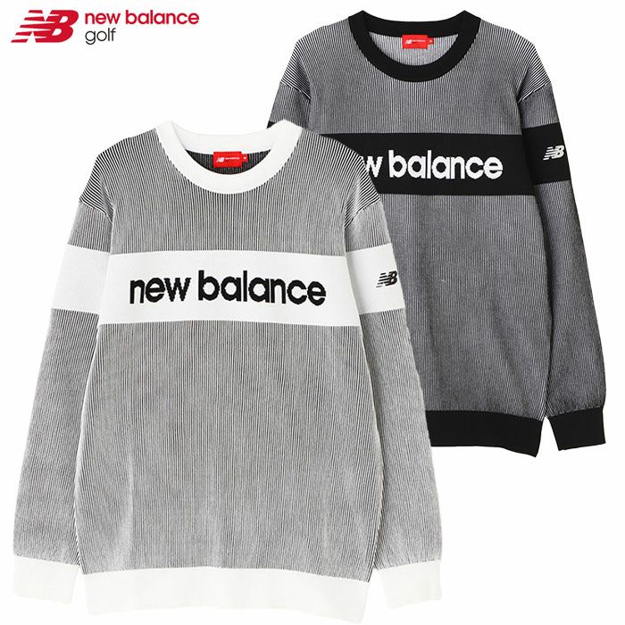 ニューバランス吸湿発熱ストレッチクルーネックニットプルオーバー012-4270003メンズゴルフウェアnewbalance2024秋冬モデル日本正規品