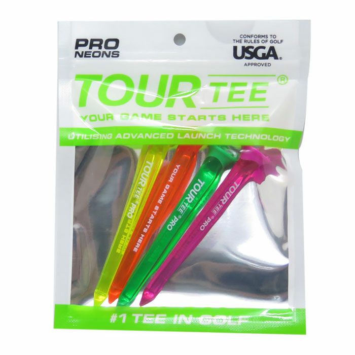 TOURTEETOURTEEPROネオンカラー4本入りT-489ツアーティーゴルフティーラウンド用品