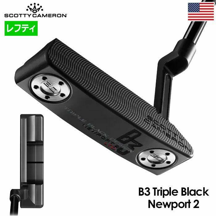 ゴルフパタースコッティキャメロンB3TripleBlackDesignLimitedNewport2ニューポート2メンズ左用34インチSCOTTYCAMERON2024年モデルUSA直輸入品