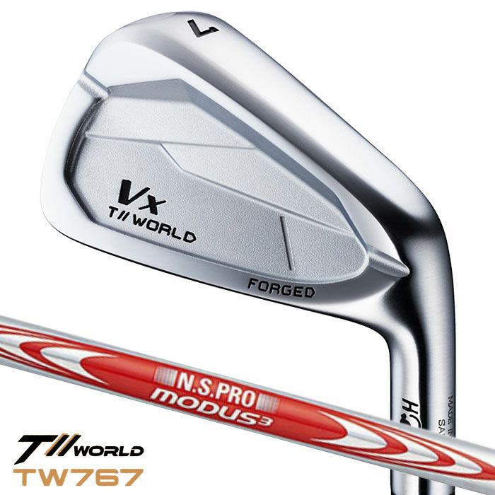 本間ゴルフT//WORLDTWVxアイアン5本セット(#6-9,PW)メンズ右用N.S.PROMODUS3TOUR115スチールシャフトHONMA2024年モデル日本正規品