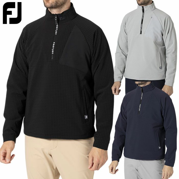 フットジョイMEN'STWINSOF撥水長袖ハーフジッププルオーバージャケットFJ-F24-O01ゴルフウェアゴルフFOOTJOY2024秋冬モデル日本正規品