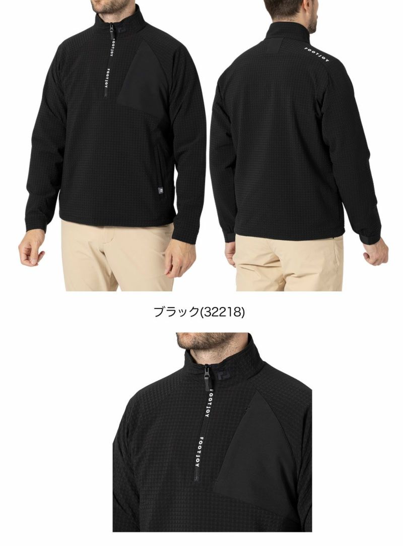 フットジョイMEN'STWINSOF撥水長袖ハーフジッププルオーバージャケットFJ-F24-O01ゴルフウェアゴルフFOOTJOY2024秋冬モデル日本正規品