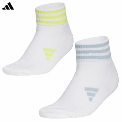 アディダス アンクル丈 スリーストライプ クッションソックス MGR64 靴下 ゴルフウェア 2025春夏モデル adidas 日本正規品
