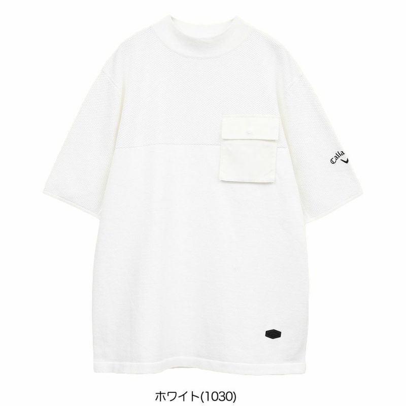 キャロウェイカノコ編みニットモックネックシャツC25134103メンズゴルフウェア2025春夏モデルCallaway日本正規品