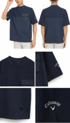 キャロウェイカノコ編みニットモックネックシャツC25134103メンズゴルフウェア2025春夏モデルCallaway日本正規品
