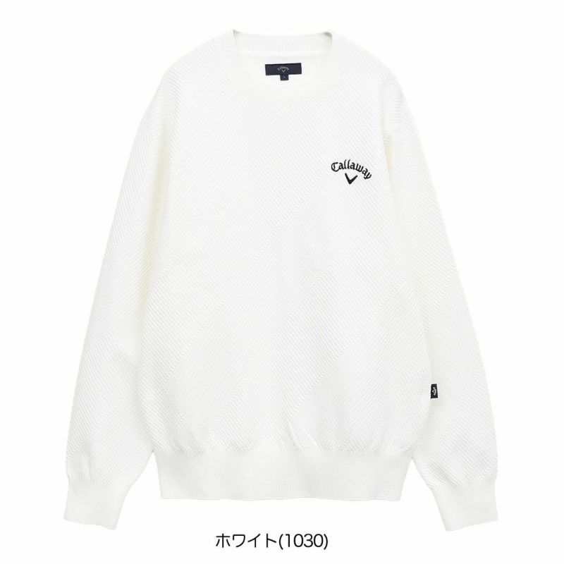 キャロウェイ変形編地クルーネックニットC25118100メンズゴルフウェア2025春夏モデルCallaway日本正規品