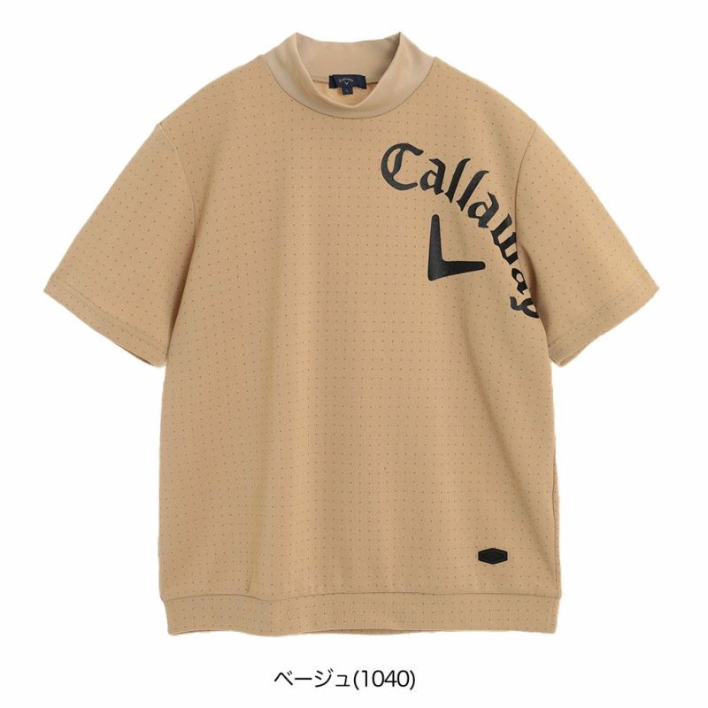 キャロウェイドットプリント半袖モックネックスウェットC25117102メンズCallawayゴルフウェア2025春夏モデル日本正規品