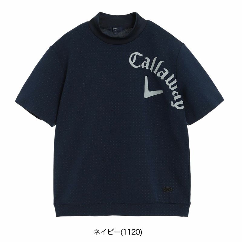 キャロウェイドットプリント半袖モックネックスウェットC25117102メンズCallawayゴルフウェア2025春夏モデル日本正規品