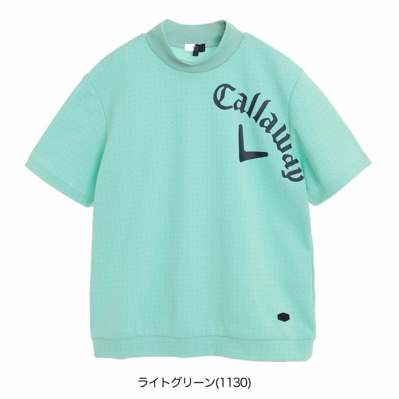 キャロウェイドットプリント半袖モックネックスウェットC25117102メンズCallawayゴルフウェア2025春夏モデル日本正規品