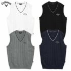 キャロウェイヘリンボーンVネックニットベストC25119100メンズゴルフウェア2025春夏モデルCallaway日本正規品
