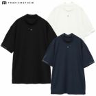 トラヴィスマシューソフトタッチ ロゴプリント半袖モックネック7AL014メンズゴルフウェアトップスTravisMathew2025春夏モデル日本正規品