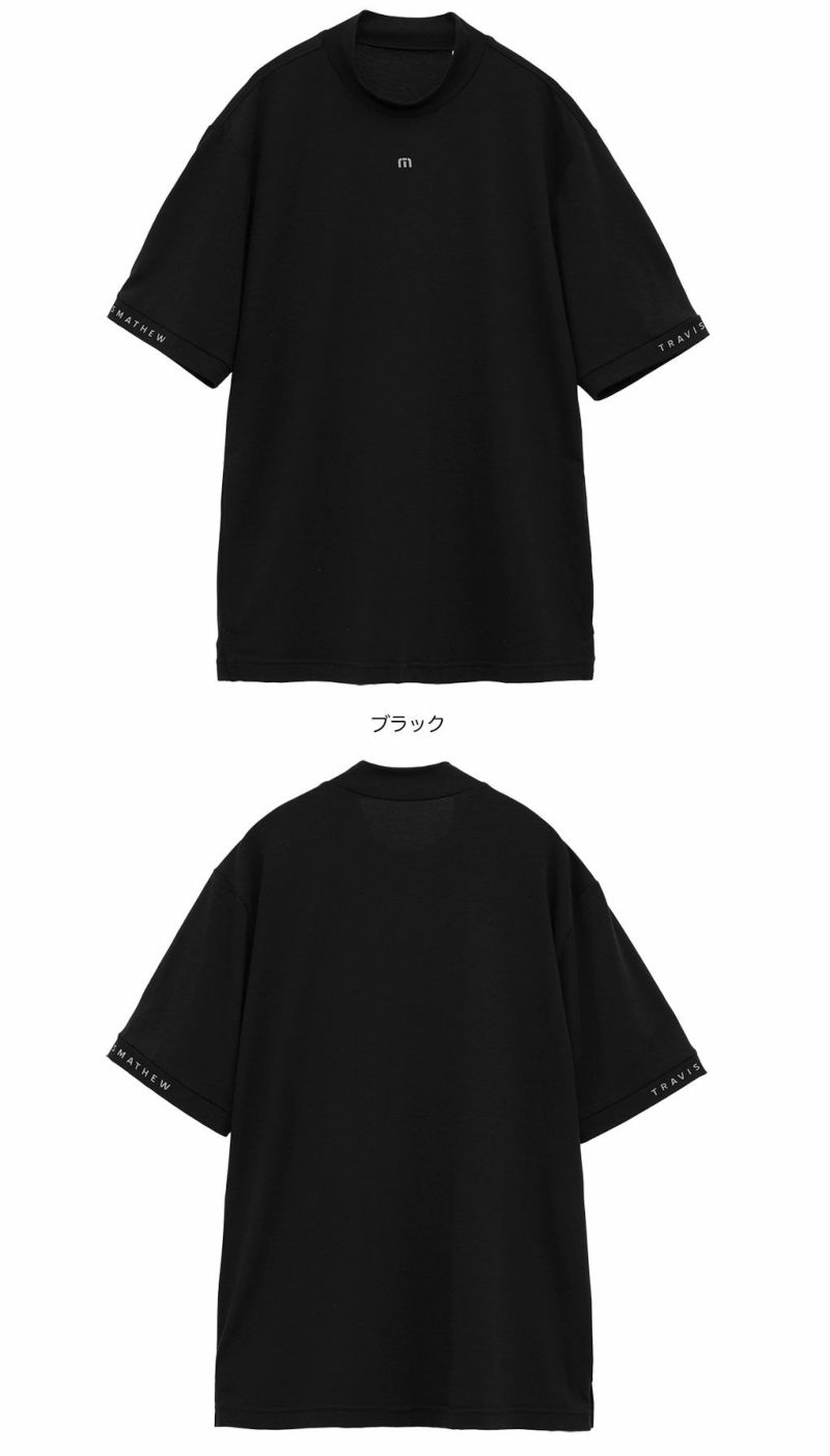 トラヴィスマシューソフトタッチ ロゴプリント半袖モックネック7AL014メンズゴルフウェアトップスTravisMathew2025春夏モデル日本正規品