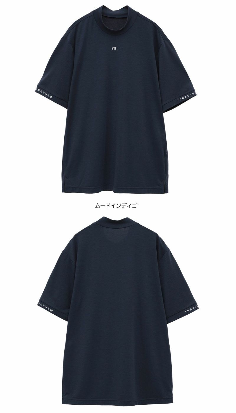 トラヴィスマシューソフトタッチ ロゴプリント半袖モックネック7AL014メンズゴルフウェアトップスTravisMathew2025春夏モデル日本正規品