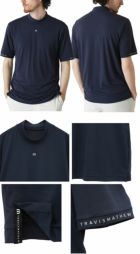 トラヴィスマシューソフトタッチ ロゴプリント半袖モックネック7AL014メンズゴルフウェアトップスTravisMathew2025春夏モデル日本正規品