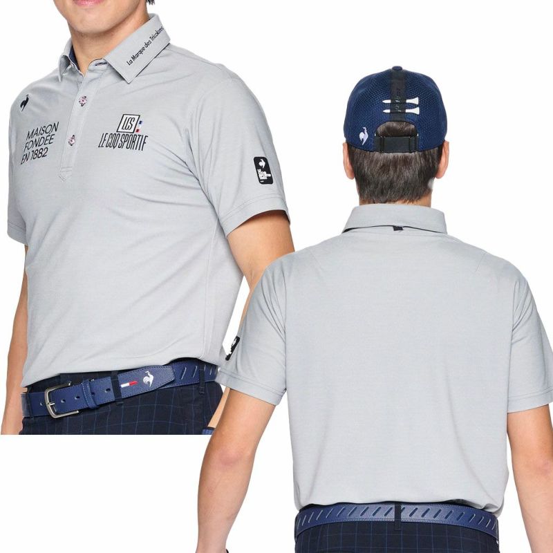 ルコックスポルティフ定番無地半袖シャツLG5SHS13Mメンズゴルフウェアゴルフlecoqsportifgolf2025春夏モデル日本正規品