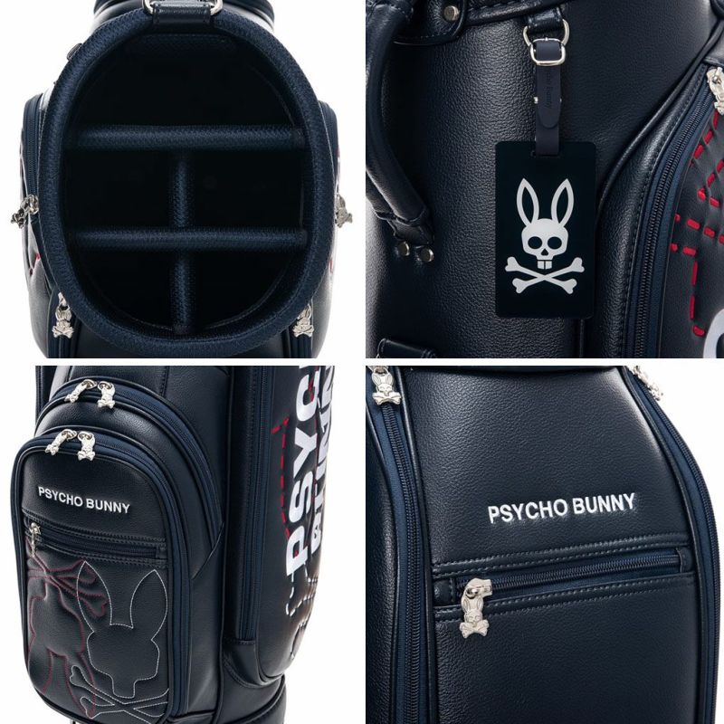 サイコバニーPsychoBunnyカートキャディバッグLOGOARTPBMG5SC59.0型46インチ対応5分割ゴルフバッグ2025年モデル日本正規品
