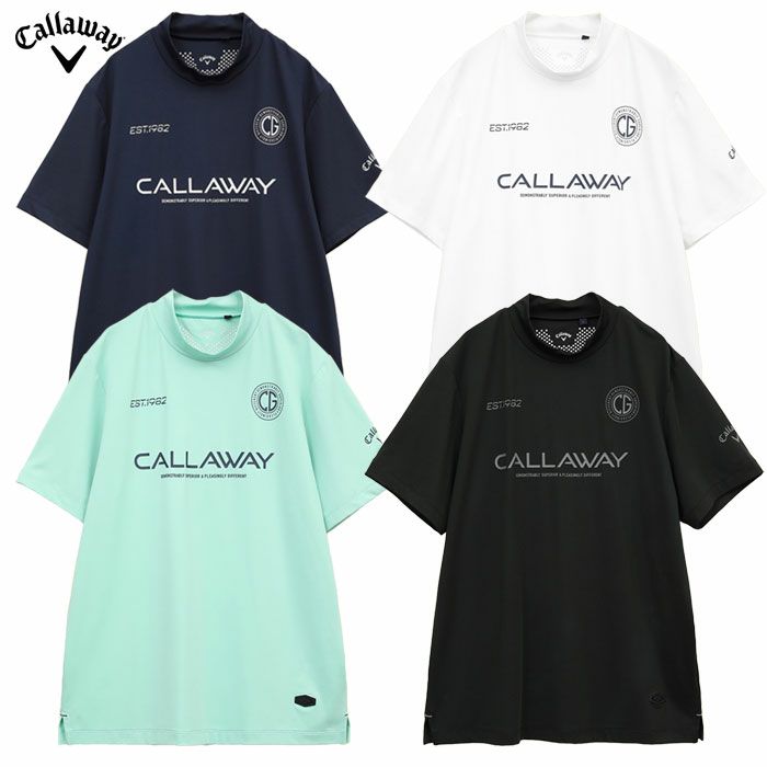 キャロウェイストレッチスムースモックネックシャツC25134105メンズゴルフウェア2025春夏モデルCallaway日本正規品