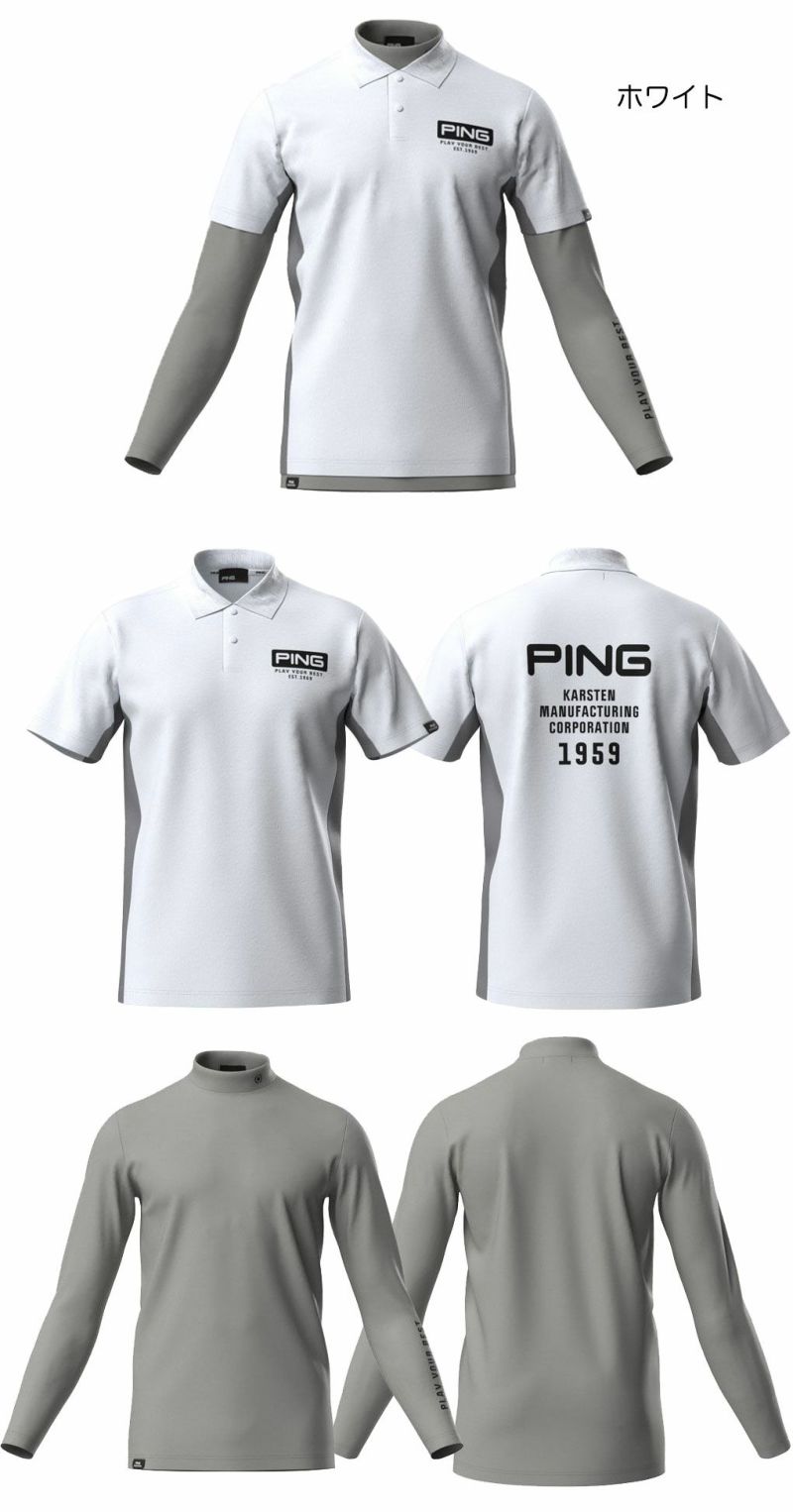ピンPINGレイヤードツインセット621-5160201メンズゴルフウェア2025春夏モデル日本正規品