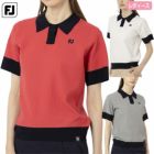 フットジョイ編地切替バイカラー半袖セーターポロFJ-F25-S01レディースゴルフウェアFOOTJOY2025春夏モデル日本正規品