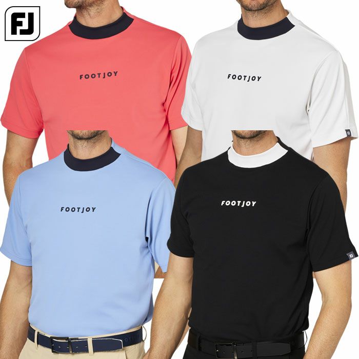 フットジョイバイカラー半袖モックネックシャツFJ-F25-S03メンズゴルフウェアFOOTJOY2025春夏モデル日本正規品