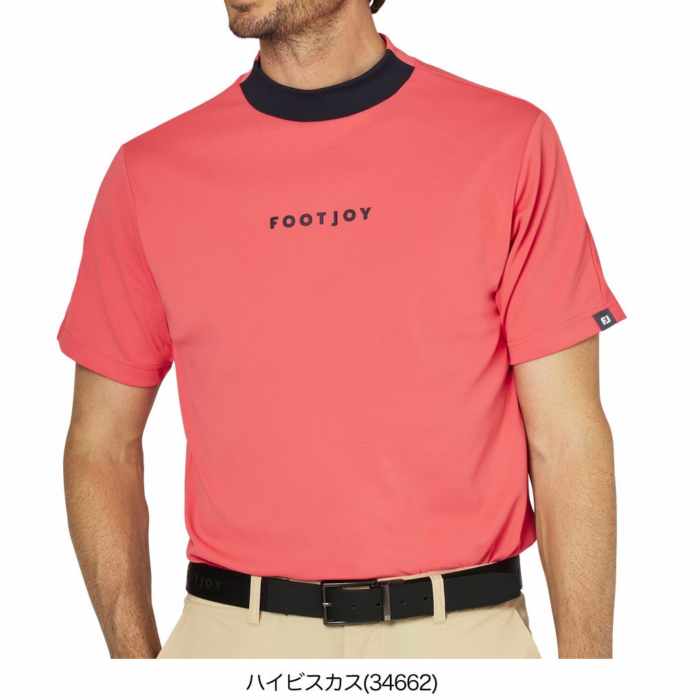 フットジョイバイカラー半袖モックネックシャツFJ-F25-S03メンズゴルフウェアFOOTJOY2025春夏モデル日本正規品