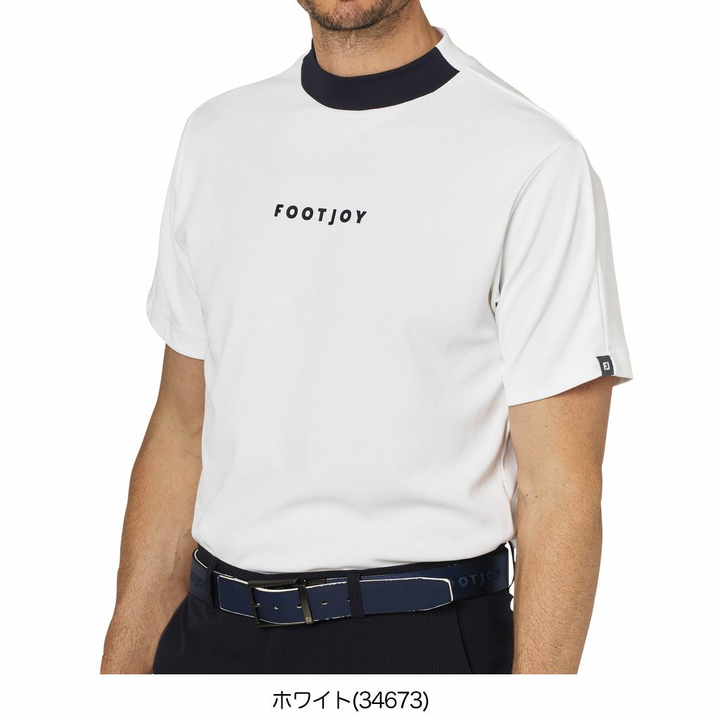 フットジョイバイカラー半袖モックネックシャツFJ-F25-S03メンズゴルフウェアFOOTJOY2025春夏モデル日本正規品