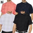 フットジョイチェックジャカード半袖モックネックシャツFJ-F25-S05メンズゴルフウェアFOOTJOY2025春夏モデル日本正規品