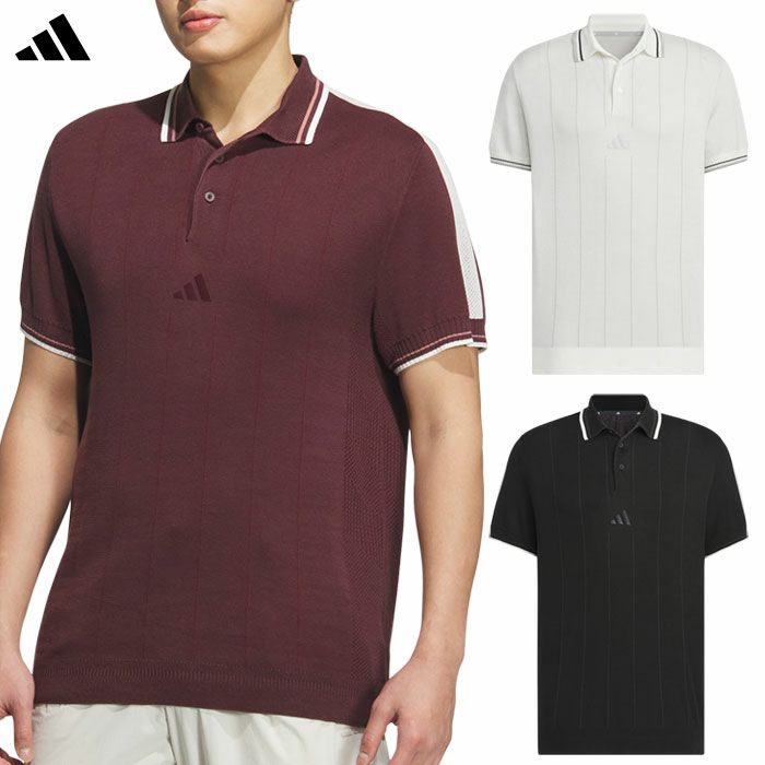 アディダスビヨンドザ コースルーズフィットニット半袖ポロKUK52メンズゴルフウェアゴルフ2025春夏モデルadidas日本正規品