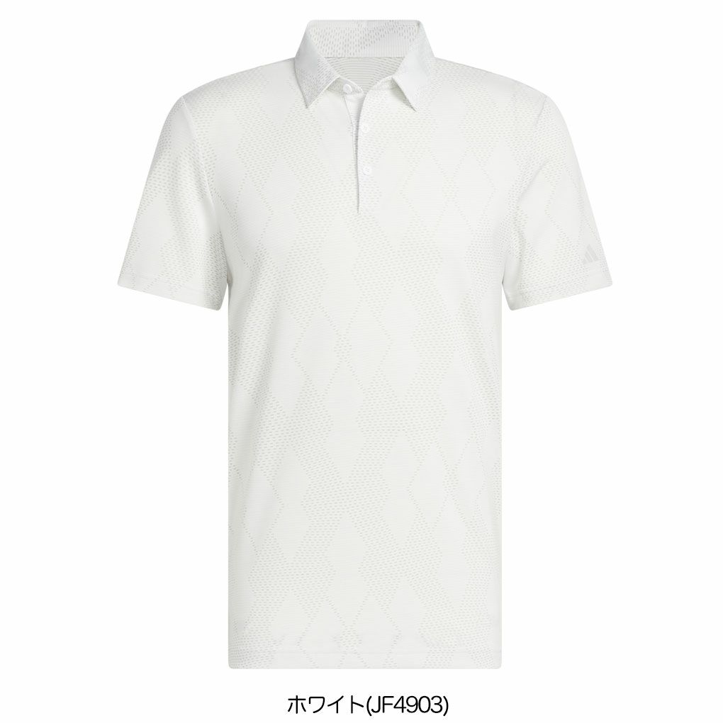 アディダスメッシュアーガイル半袖シャツKUH63メンズゴルフウェアゴルフ2025春夏モデルadidas日本正規品