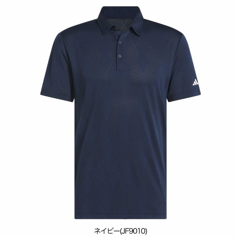 アディダスメッシュアーガイル半袖シャツKUH63メンズゴルフウェアゴルフ2025春夏モデルadidas日本正規品