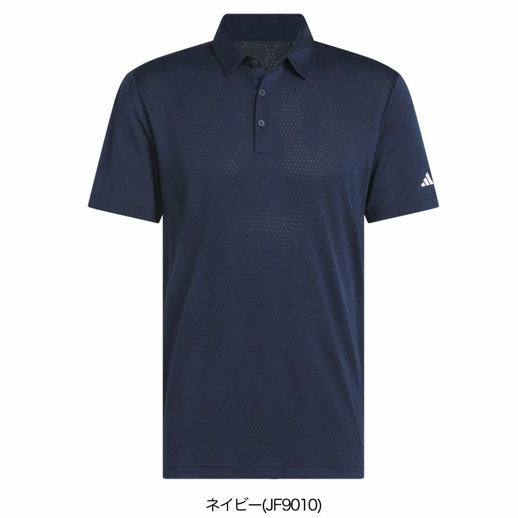 アディダスメッシュアーガイル半袖シャツKUH63メンズゴルフウェアゴルフ2025春夏モデルadidas日本正規品