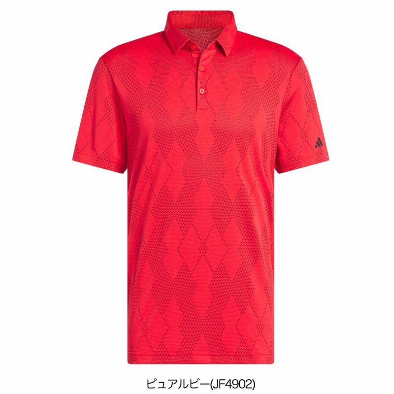 アディダスメッシュアーガイル半袖シャツKUH63メンズゴルフウェアゴルフ2025春夏モデルadidas日本正規品