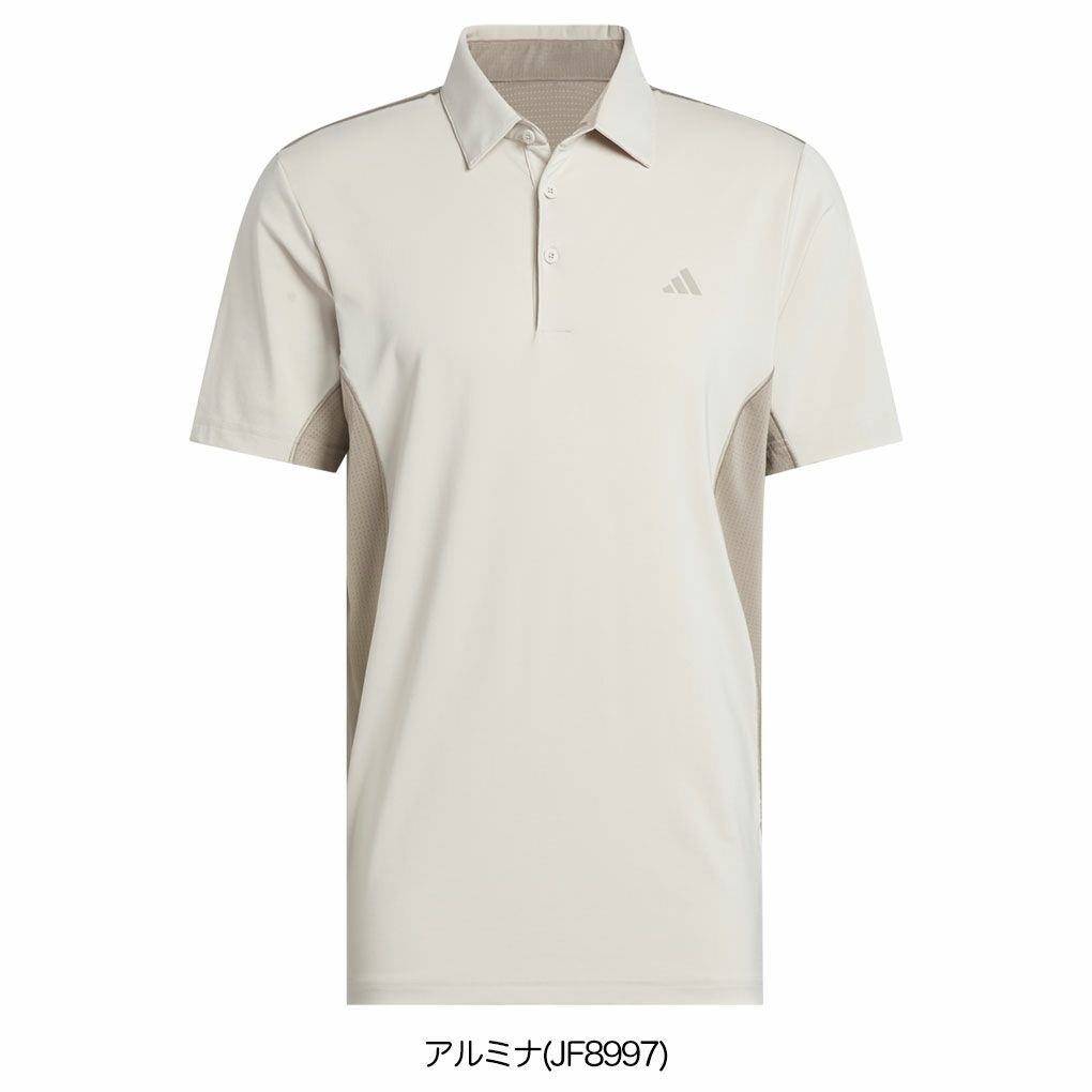 アディダスファブリックミックスバックメッシュ半袖シャツKUH58メンズゴルフウェアゴルフ2025春夏モデルadidas日本正規品