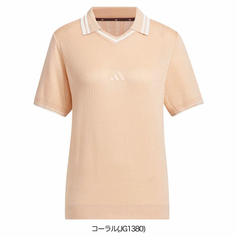 アディダスビヨンドザコースルーズスキッパーニットボックスシルエット半袖ポロKTN36レディースゴルフウェアトップス2025春夏モデルadidas日本正規品