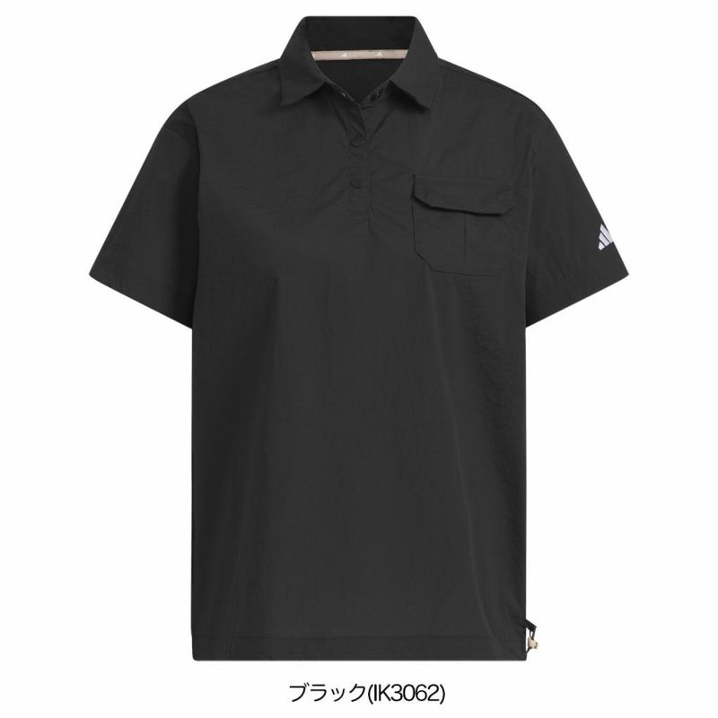 アディダス撥水シースルーボックスシルエット半袖シャツKTI78レディースゴルフウェアトップス2025春夏モデルadidas日本正規品
