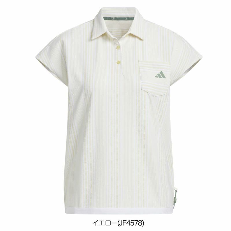 アディダスシアサッカーフレンチスリーブシャツKTI81レディースゴルフウェアトップス2025春夏モデルadidas日本正規品