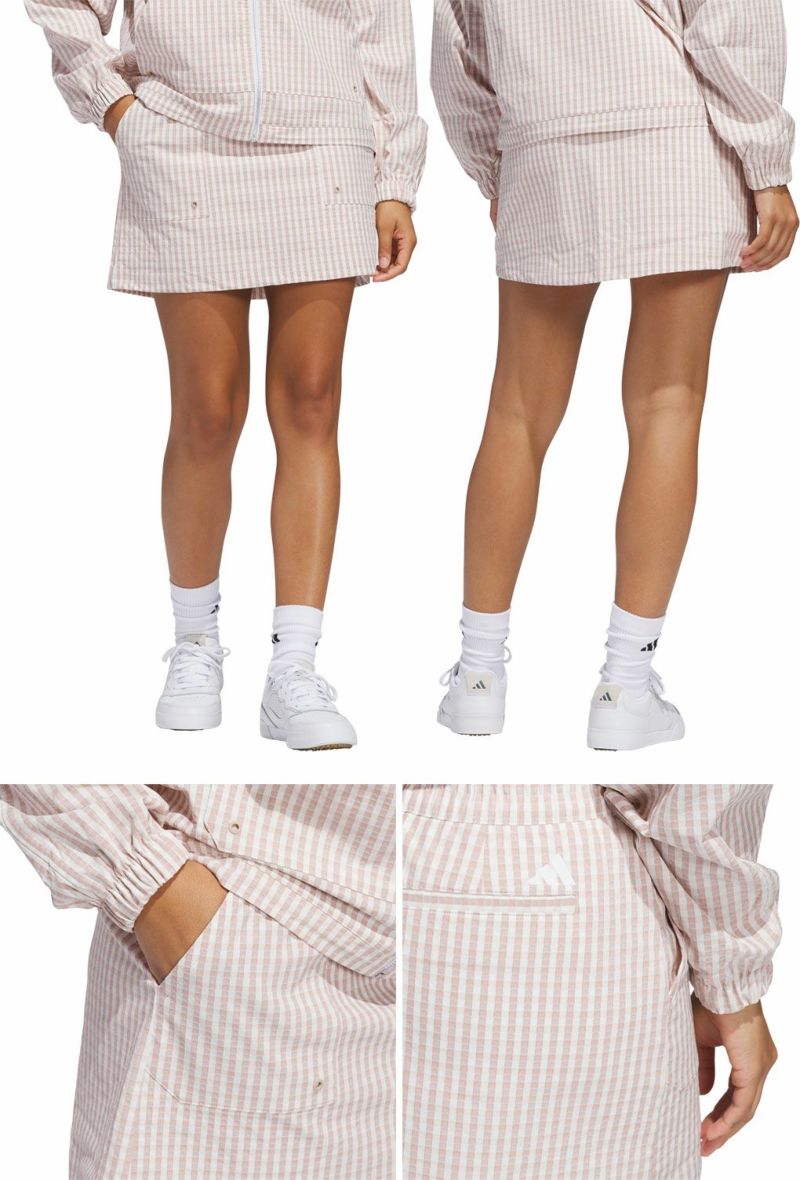 アディダスギンガムチェックプルオンスカートKTI67レディースadidas2025春夏モデル日本正規品