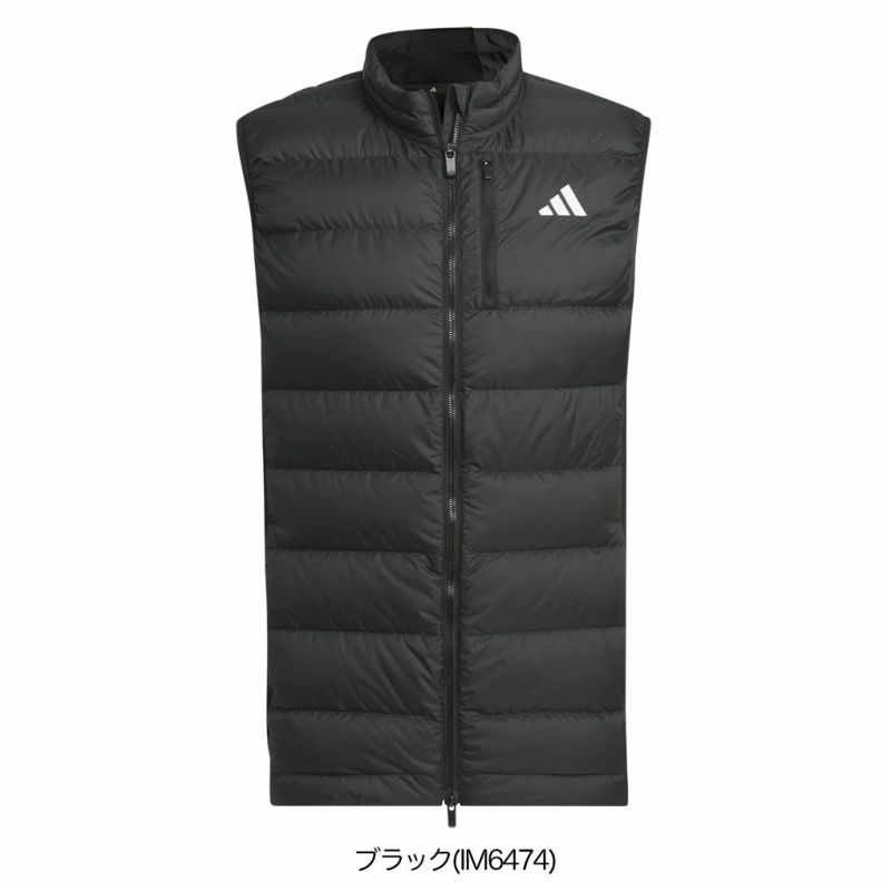 アディダスWIND.RDYチェストポケット付きフルジップダウンベストJTY63メンズゴルウェア2024秋冬モデルadidas日本正規品